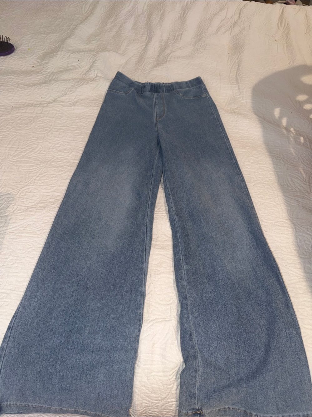 H&M Light Blue Wide-Leg Flare Jeans
